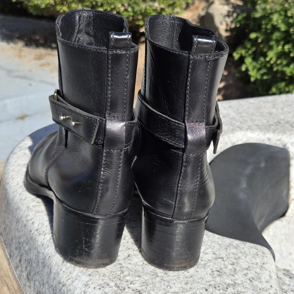 J.Crew Parker Leather Ankle Boots black #03011 size 9 - Picture 5 of 14